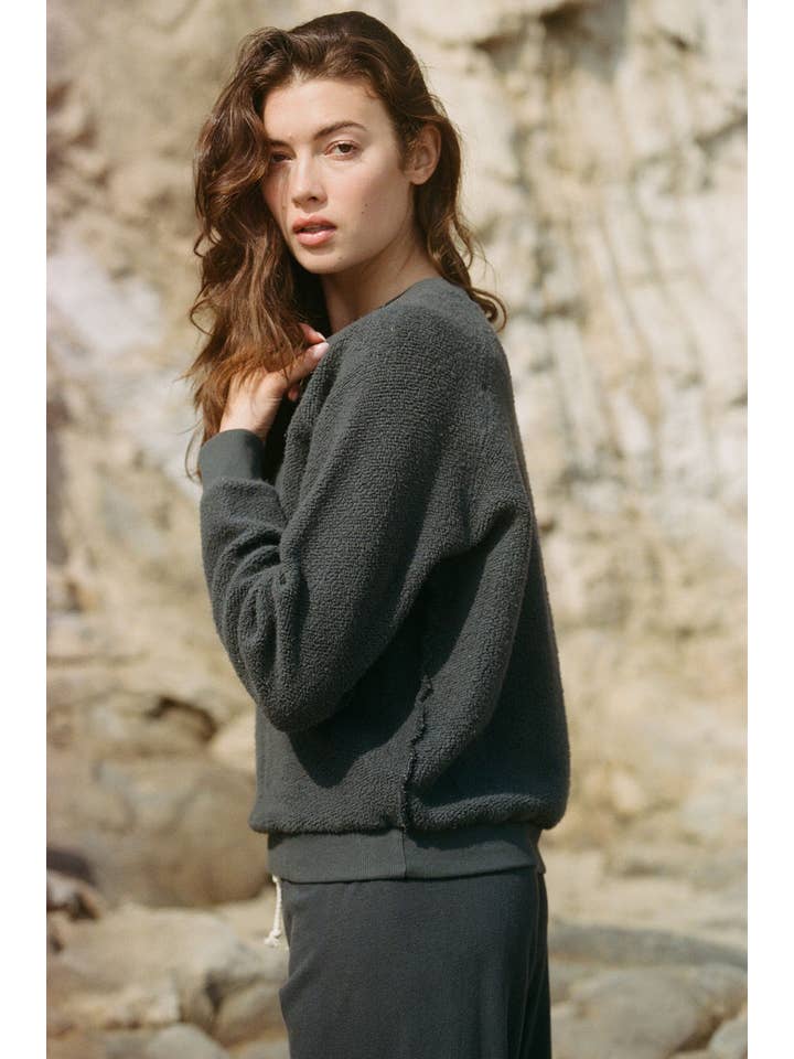 a.ren - Wholesale Sweatshirt - Women's - PK1008 | Knit Cotton Upside Down Garment Washed Pullover7