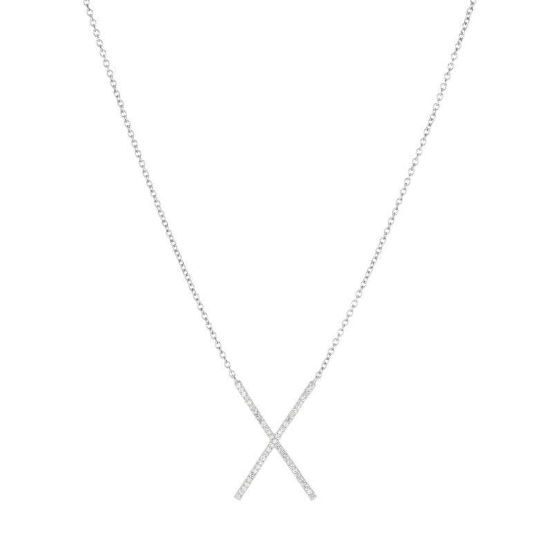 Ashley Schenkein Jewelry Design - Wholesale Pendant/Charm Necklace - Brooklyn Diamond Pavé X Necklace2