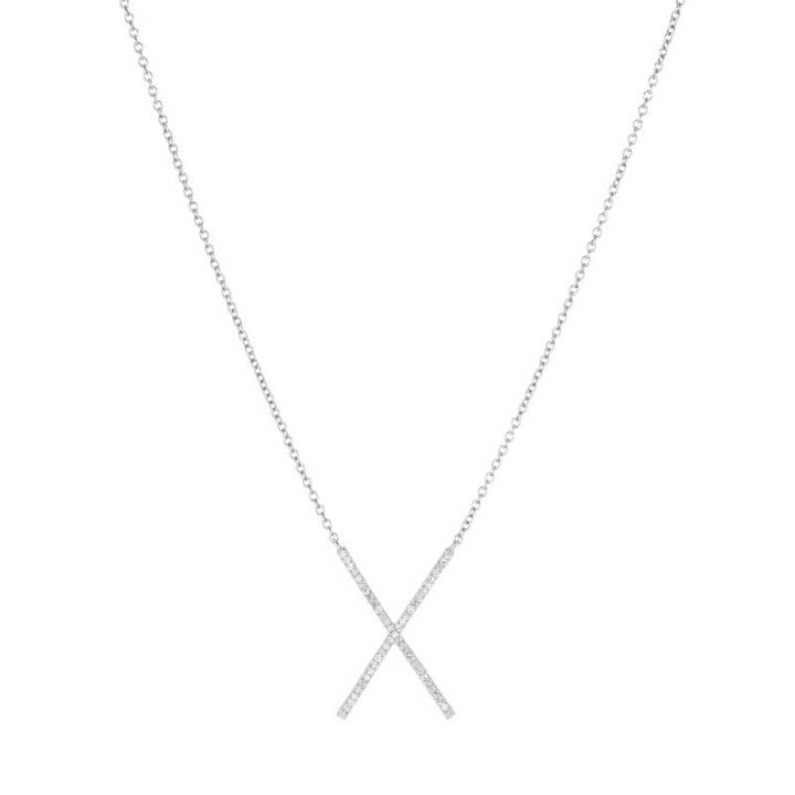 Ashley Schenkein Jewelry Design - Wholesale Pendant/Charm Necklace - Brooklyn Diamond Pavé X Necklace2