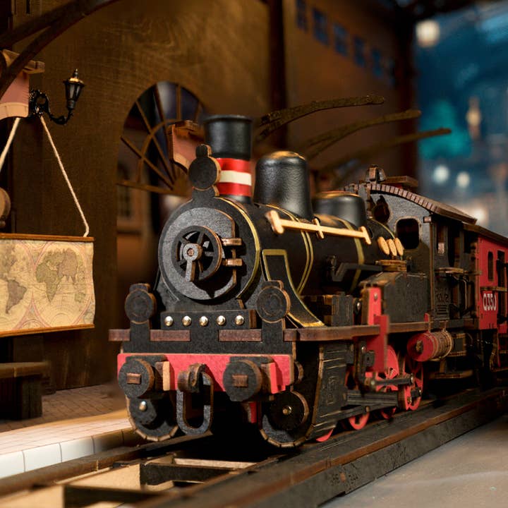 Robotime – Kit de artesanato DIY por atacado – TGS01 Steam Journey Robotime Rollife 3D Puzzle de Madeira 4