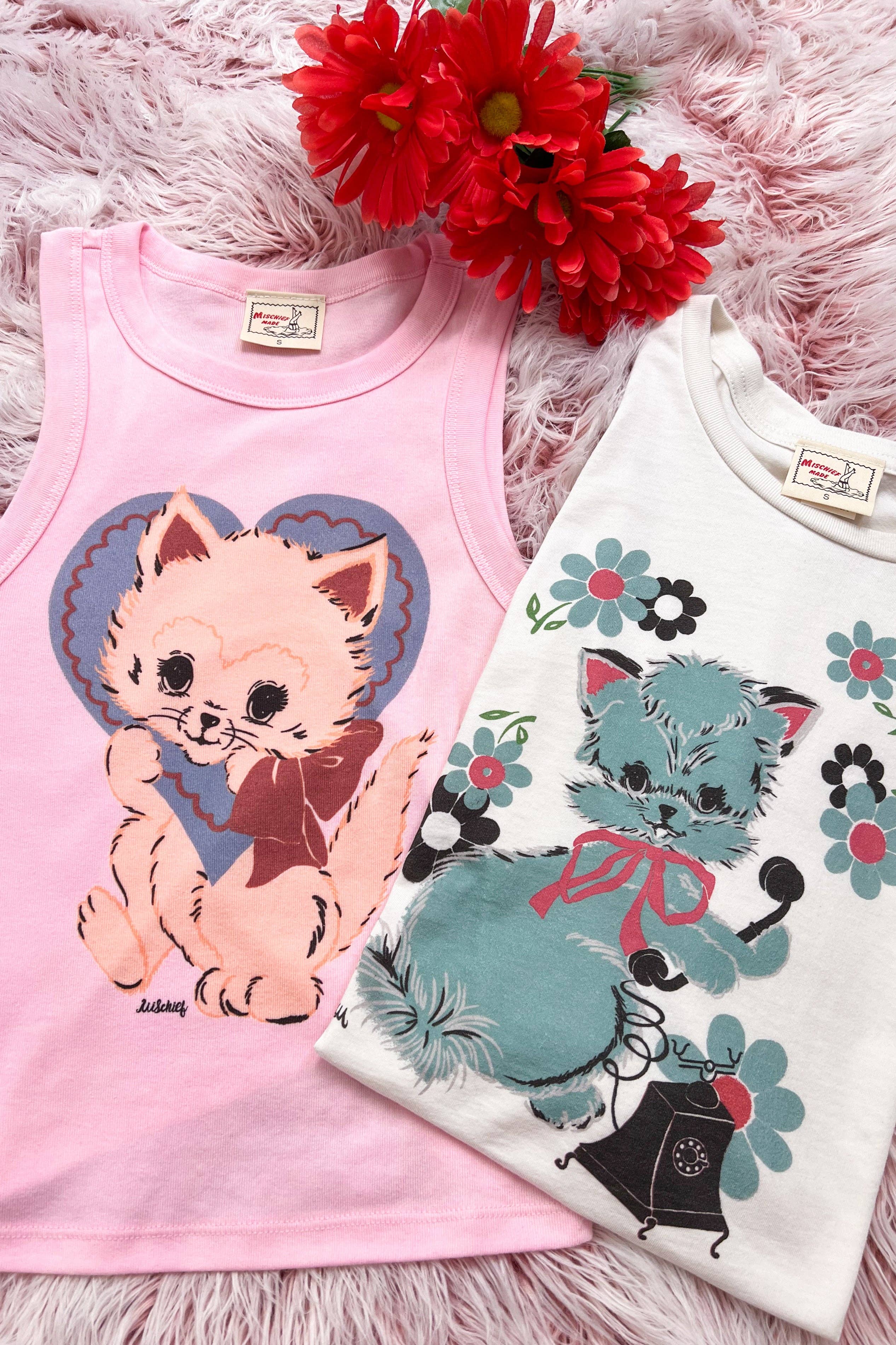 Mischief Made – wholesale Tank top – Women′s – Be Mine Rib Racer Tank in Pink2