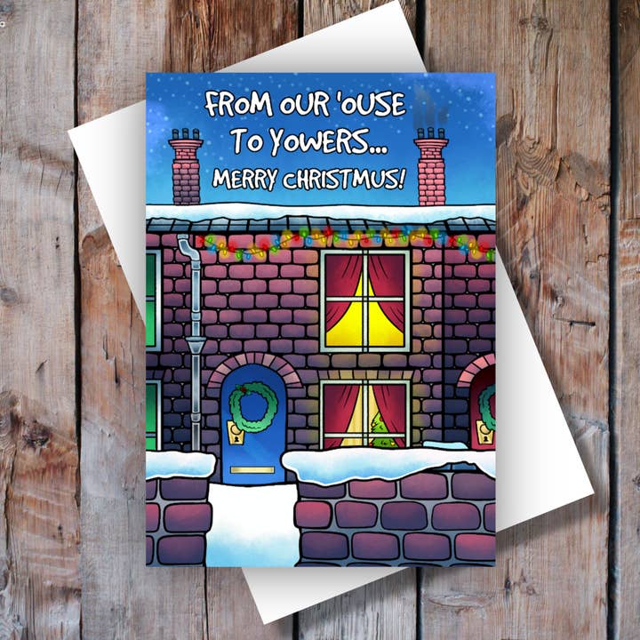 De notre 'Maison à la Vôtre ! Carte de Noël ! pour la vente par Black Country Cards