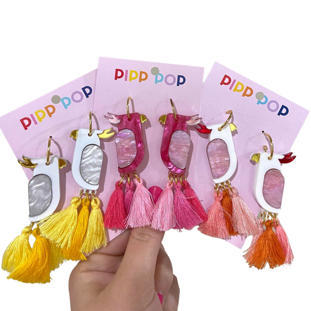 Pipp Pop - Wholesale Dangle Earrings - Pink Galah Dangles1