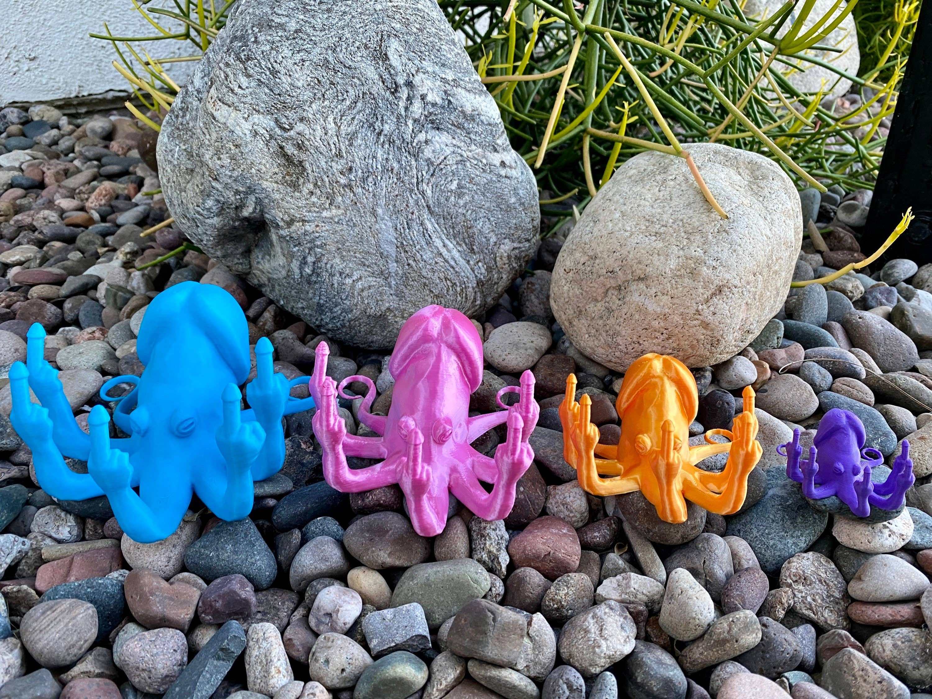 NumanPrints - Wholesale Gag Gift/Novelty Gift - Fucktopus Dickhead Angry Octopus Penis Middle Finger6