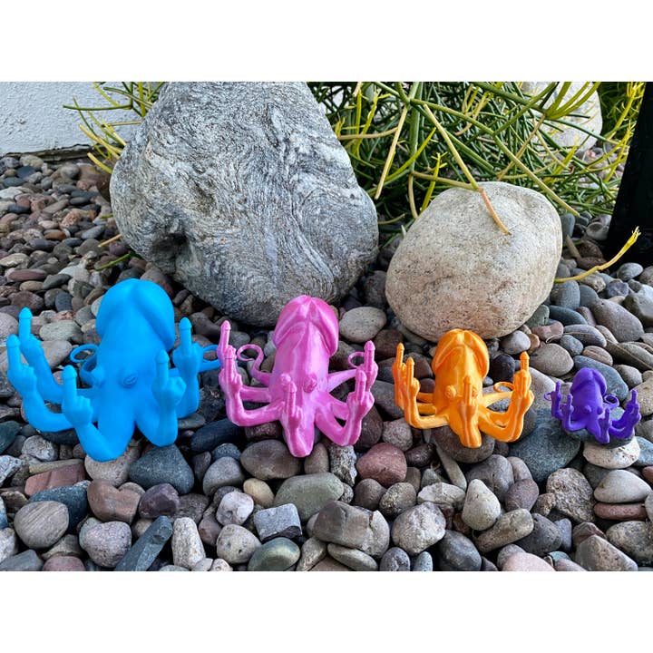 NumanPrints - Wholesale Gag Gift/Novelty Gift - Fucktopus Dickhead Angry Octopus Penis Middle Finger6