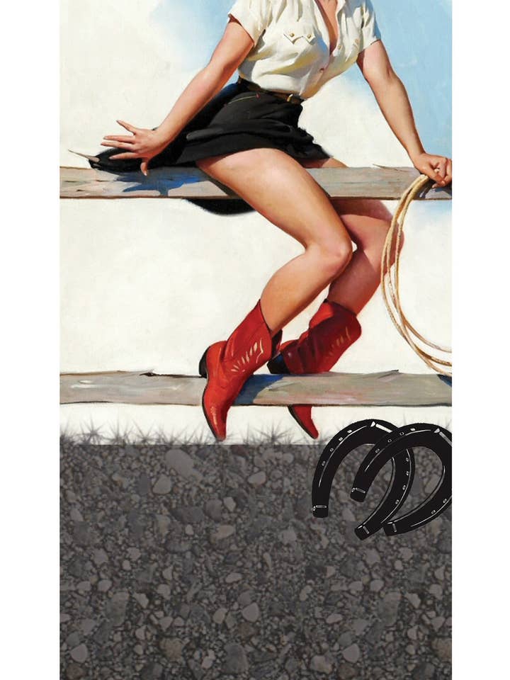 Vintage Cowgirl Crew Socks, Charcoal for wholesale by Ripped Rags