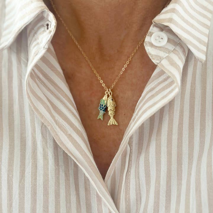 Fishy Necklace for wholesale by Jeny Baker Designs