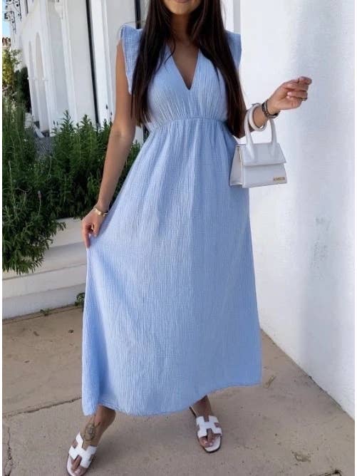 ESTEE BROWN - Wholesale Dress - Women's - Long cotton gauze dress - 7576