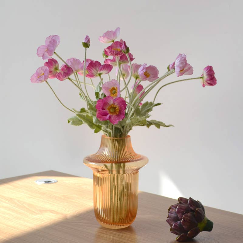 Sweet Home Deco - Wholesale Artificial Flowers - 22'' Single Flocked Floral Poppy Spay, Colorful Silk Poppies6