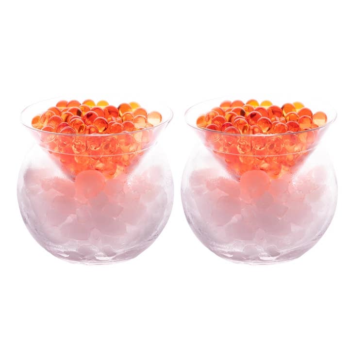 Lemonsoda - Wholesale Cocktail/Liquor Glass - Stemless Martini Glasses with Chiller (7oz) (1pc)
