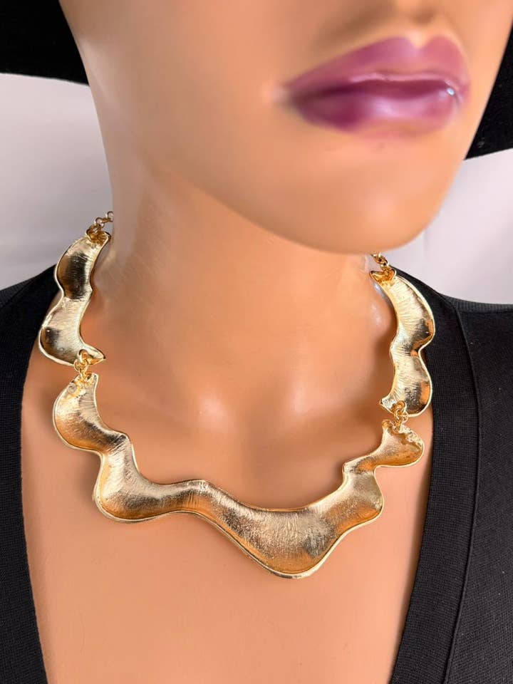 Gold-Plated Choker Necklace for wholesale by BUBU BY TEKIN SHOP
