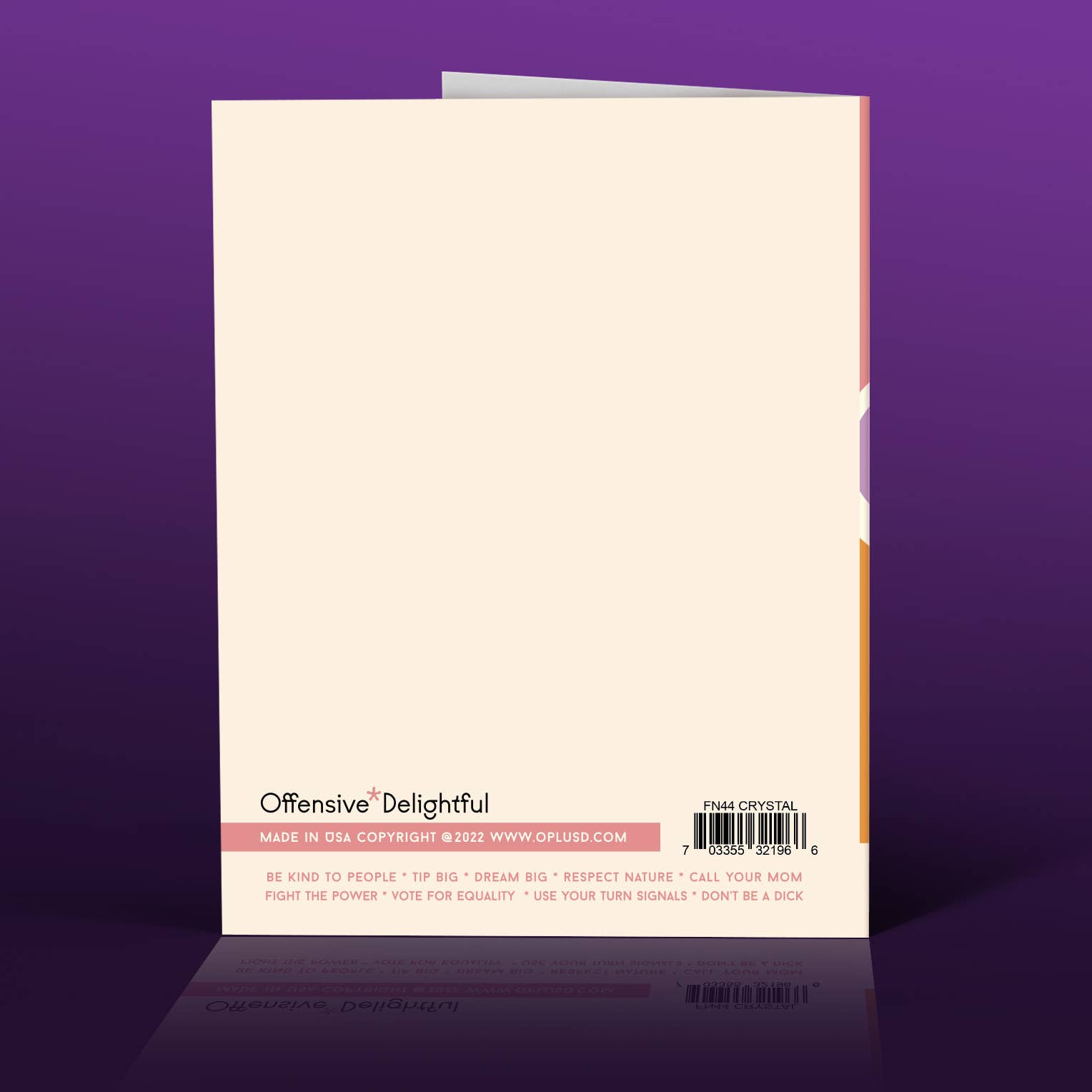 offensivedelightful - Vendita all'ingrosso Biglietti di auguri generici - Carta ironica curativa CRYSTAL LADY1