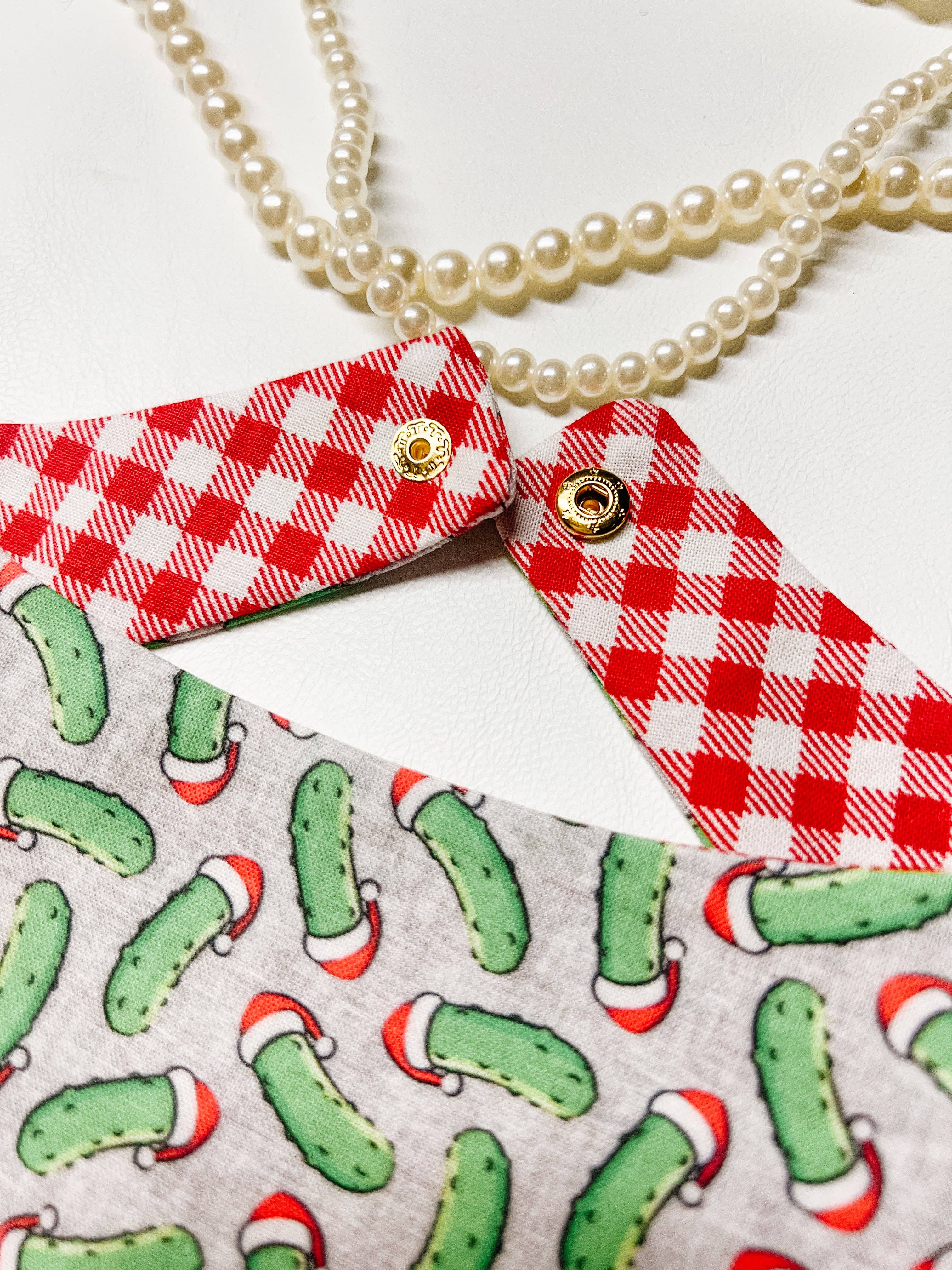 StellaLoo - Venta al por mayor Bandana - Perros - Pañuelo Reversible para Perros con Pepinillos Navideños, Bufanda Invernal para Mascotas4