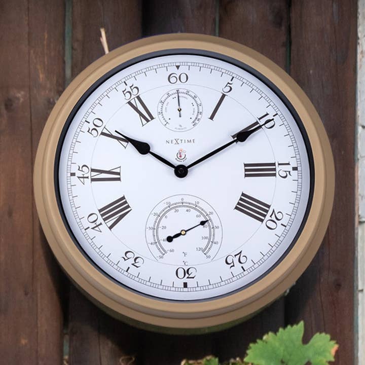 Wall clock 40.5cm - Outdoor Thermometer and Hygrometer for wholesale by Viceni