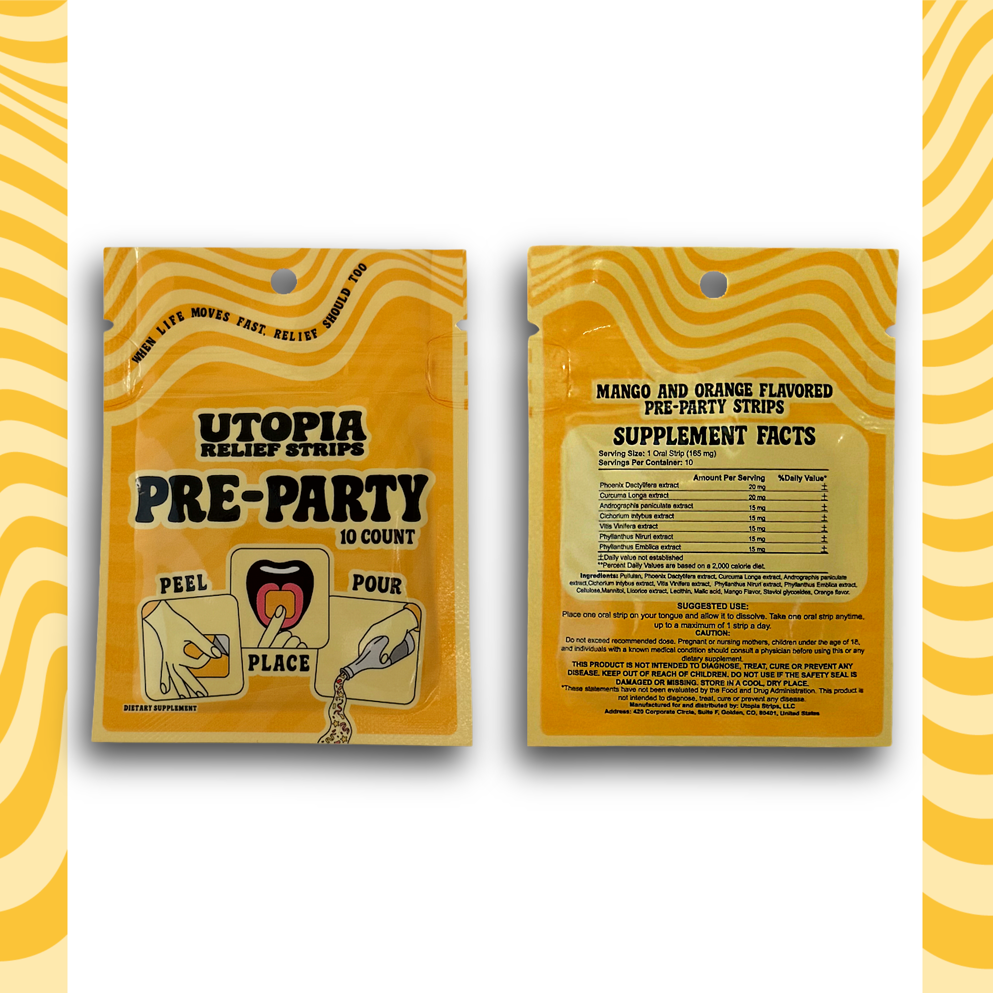 Utopia Relief Strips - Vendita all'ingrosso Vitamine/integratori orali - Strisce Pre-Party (10 Conto) - Supporto Naturale Pre-Bevuta6