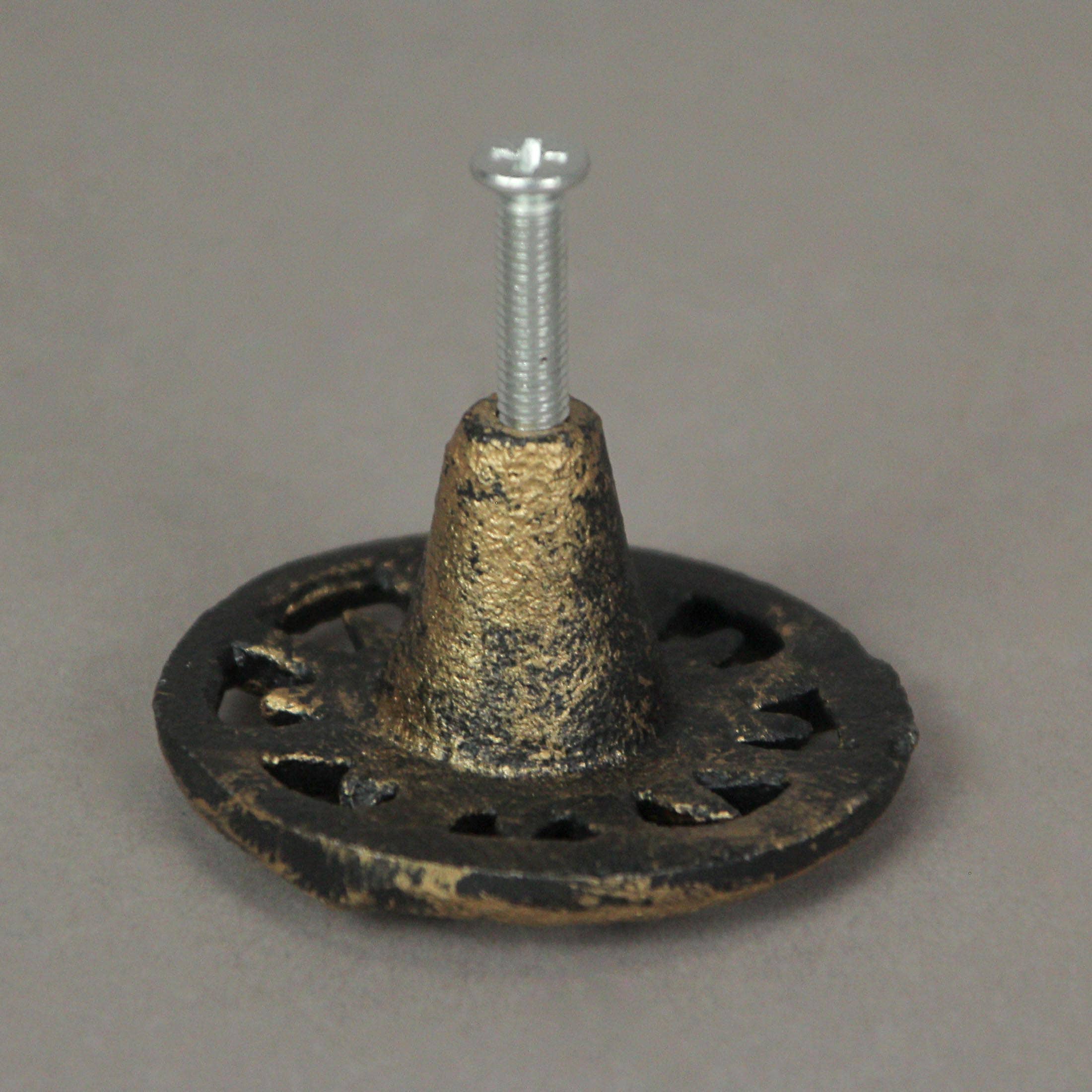 Zeckos - Wholesale Knob/Pull - Set of 6 Antique Gold Sun Cast Iron Drawer Pulls7