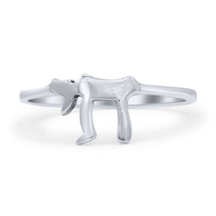 Classic Jewish Chai Modern Design Ring Band for wholesale by Blue Apple Imports