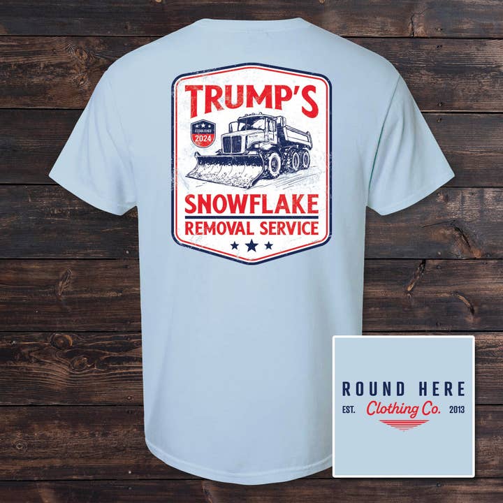 'Round Here Clothing Snowflake Removal Service for wholesale by The Old North State