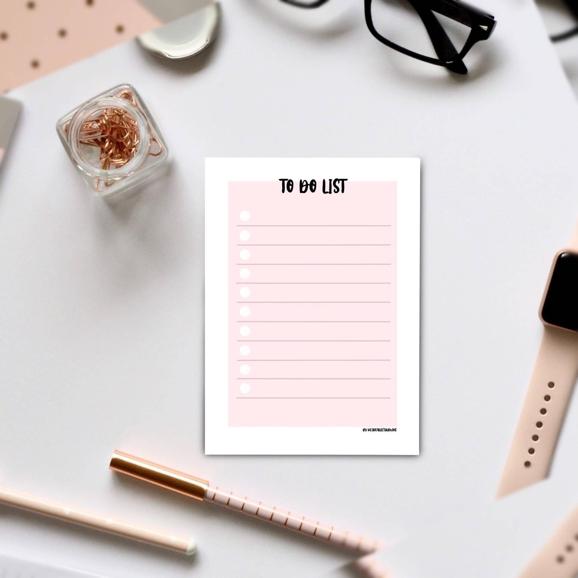 plantyintroverts - Wholesale Notepad - To do list pastel colours - A6 50 sheets, notepad, minimal12