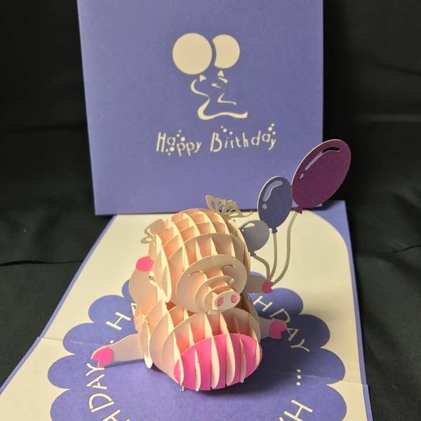 Cochon d'anniversaire pour la vente par Poppin Cards and Gifts