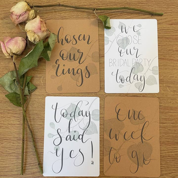 Kaarten voor mijlpalen voor bruiloft voor wholesale door APierceArt