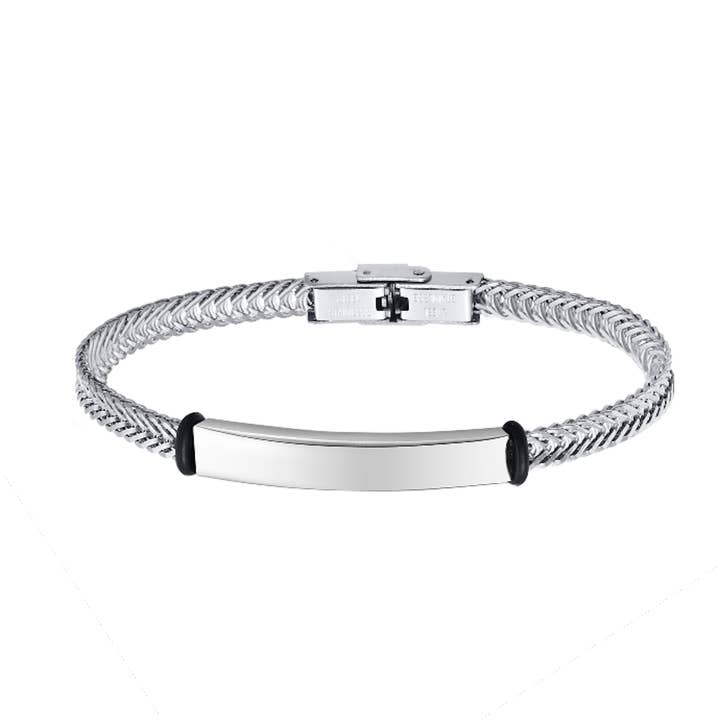 Name Tag Bracelet, Mesh Strap, 8mm for wholesale by CHAIN SUPPLYY