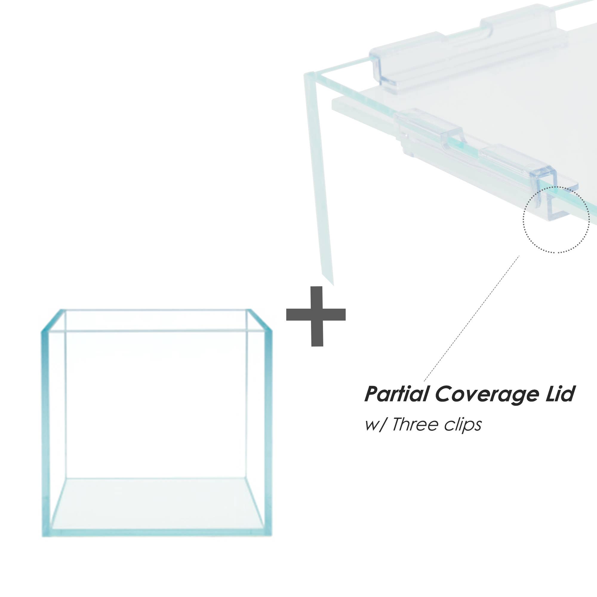 HIRO AQUATICS - Wholesale Terrarium - 2 Gallon Nano hoog, randloos glazen aquarium met dekselopties6