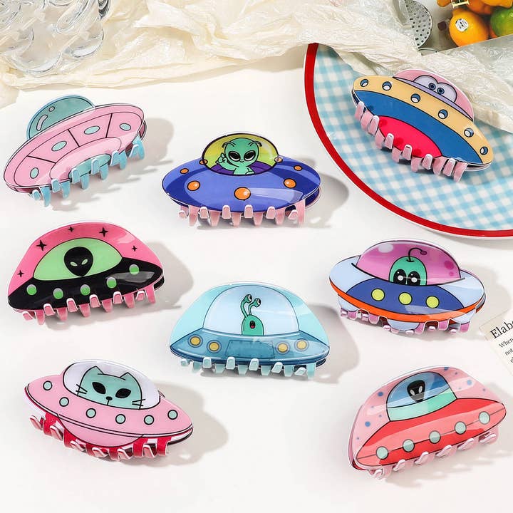 ACCITY - Wholesale Hair Clip - Women's - CARTOON ALIEN SPACESHIP HAIRPIN_CWAHA1637