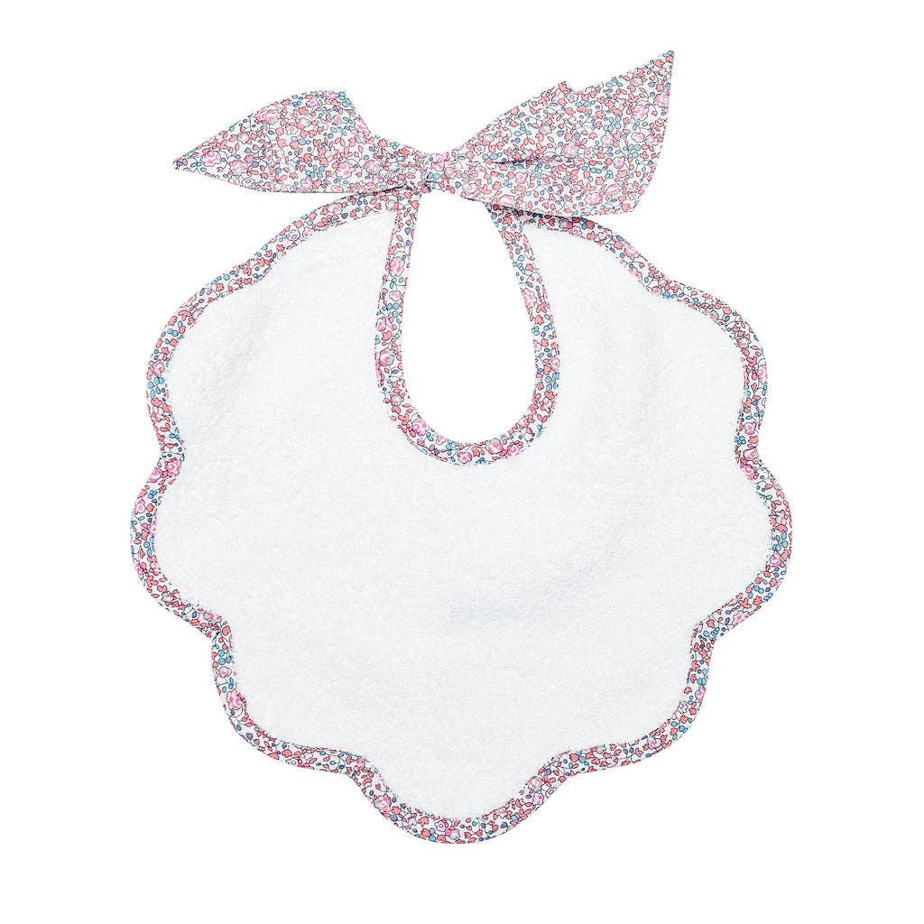 Louelle. - Wholesale Bib - Baby - Scalloped Bib | Liberty 'Eloise' Pink0