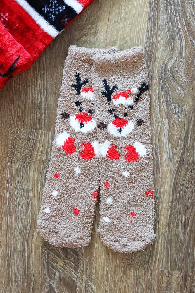 Hana - Wholesale Socks - Women's - Christmas Holiday Fuzzy Socks Set6