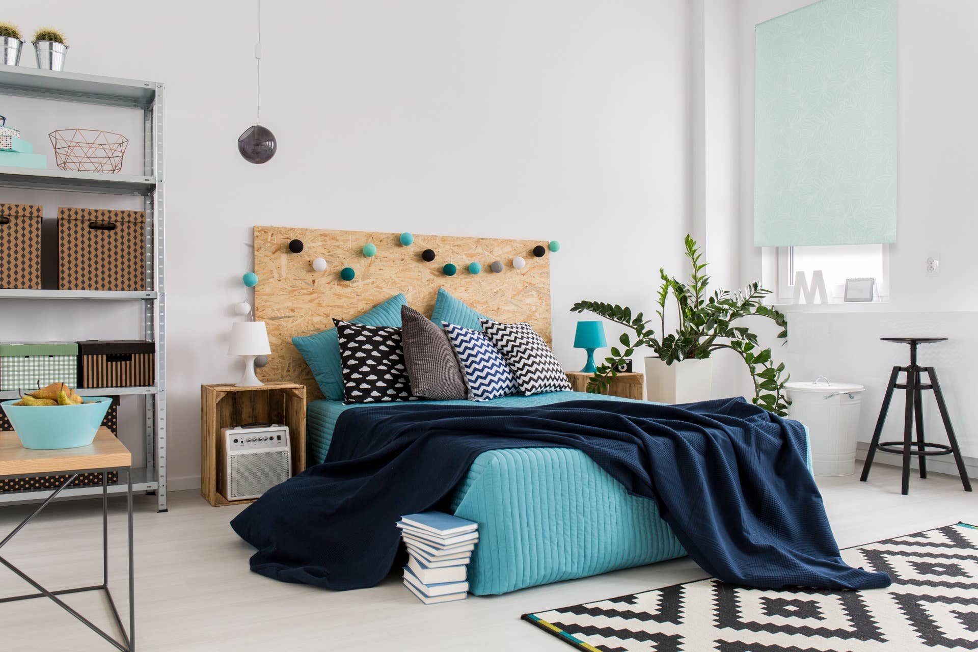 turquoise Selene Translucent Roller Blind for wholesale on Faire2