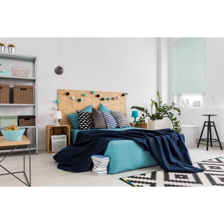 turquoise Selene Translucent Roller Blind for wholesale on Faire2