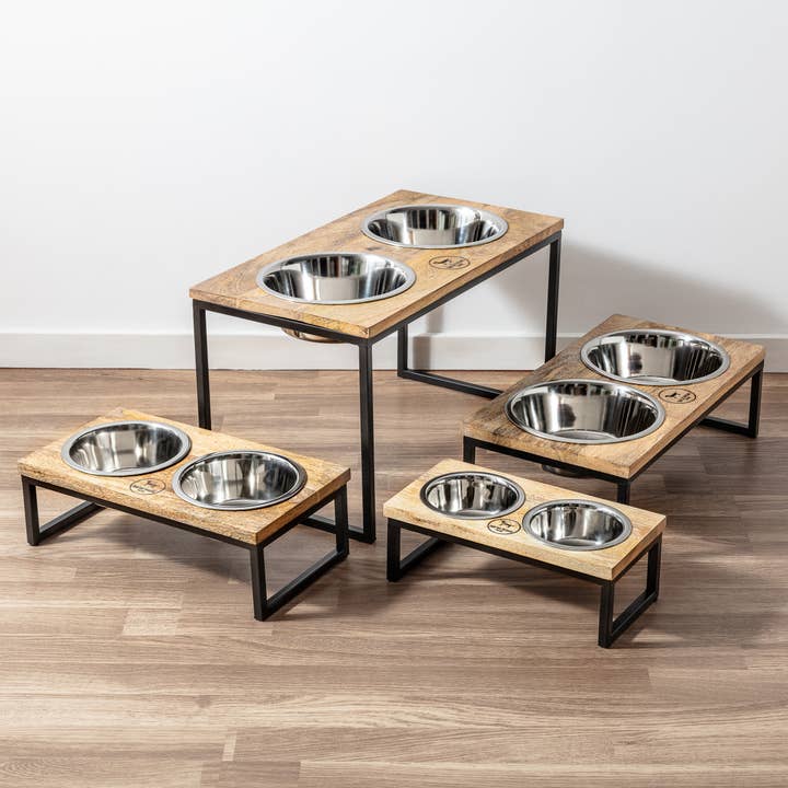 Park Life Designs - Wholesale Pet Bowl - Cat/Dog - Hearth and Haven Elevated Pet Bowl Set - Modern Design
