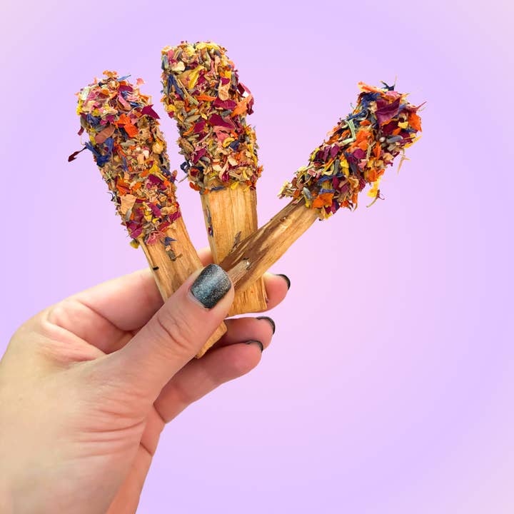 Flower Dipped Palo Santo for wholesale by Aquarian Soul