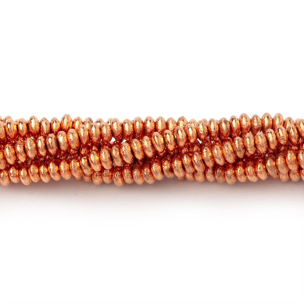 Beads of Cambay - Wholesale Beads - 3mm Brushed Disc Beads5