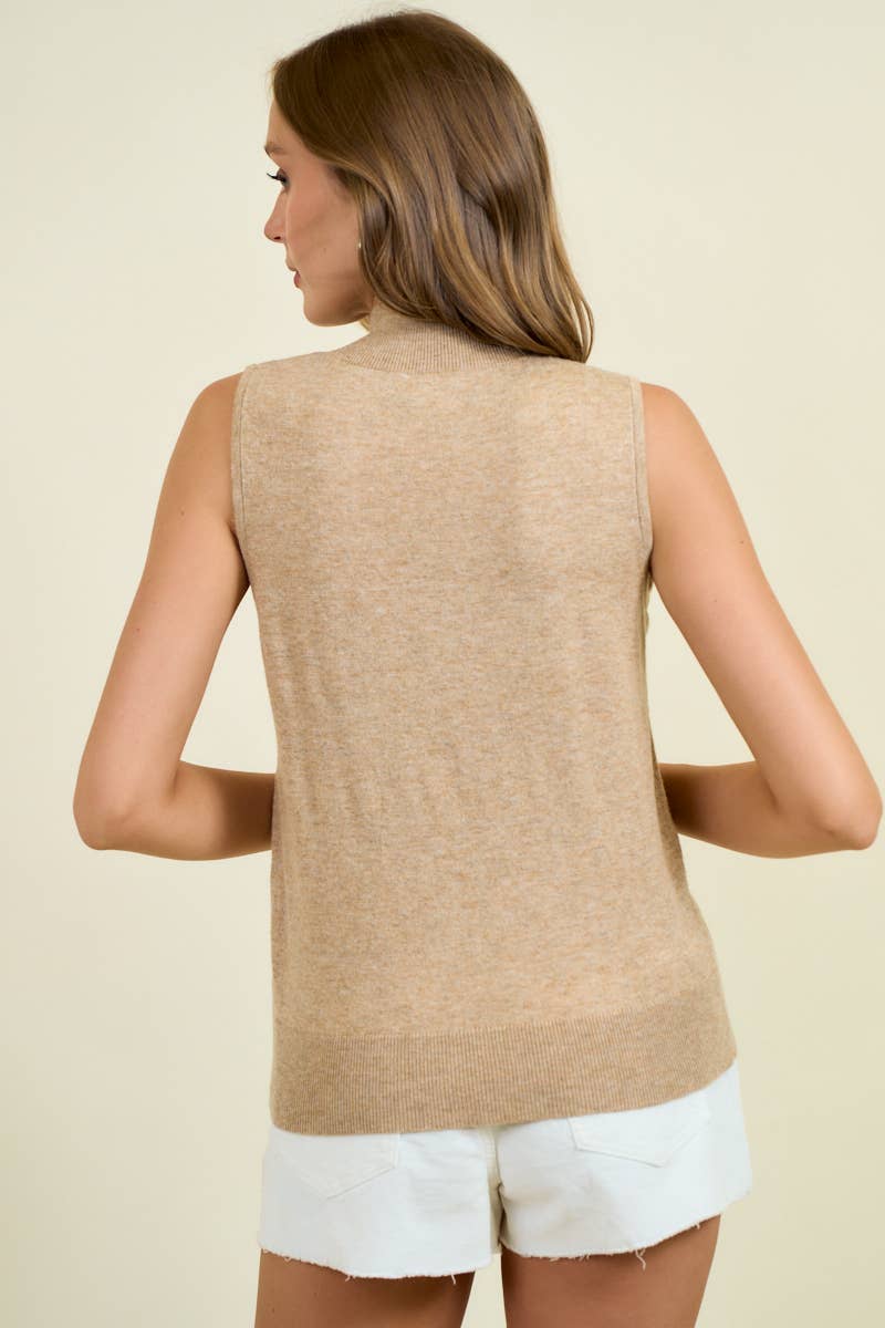 Doe and Rae - Wholesale Gebreide top - Dames - BASIC MOCK NECK FIJNGEBREIDE TRUI TOP - 45297T13