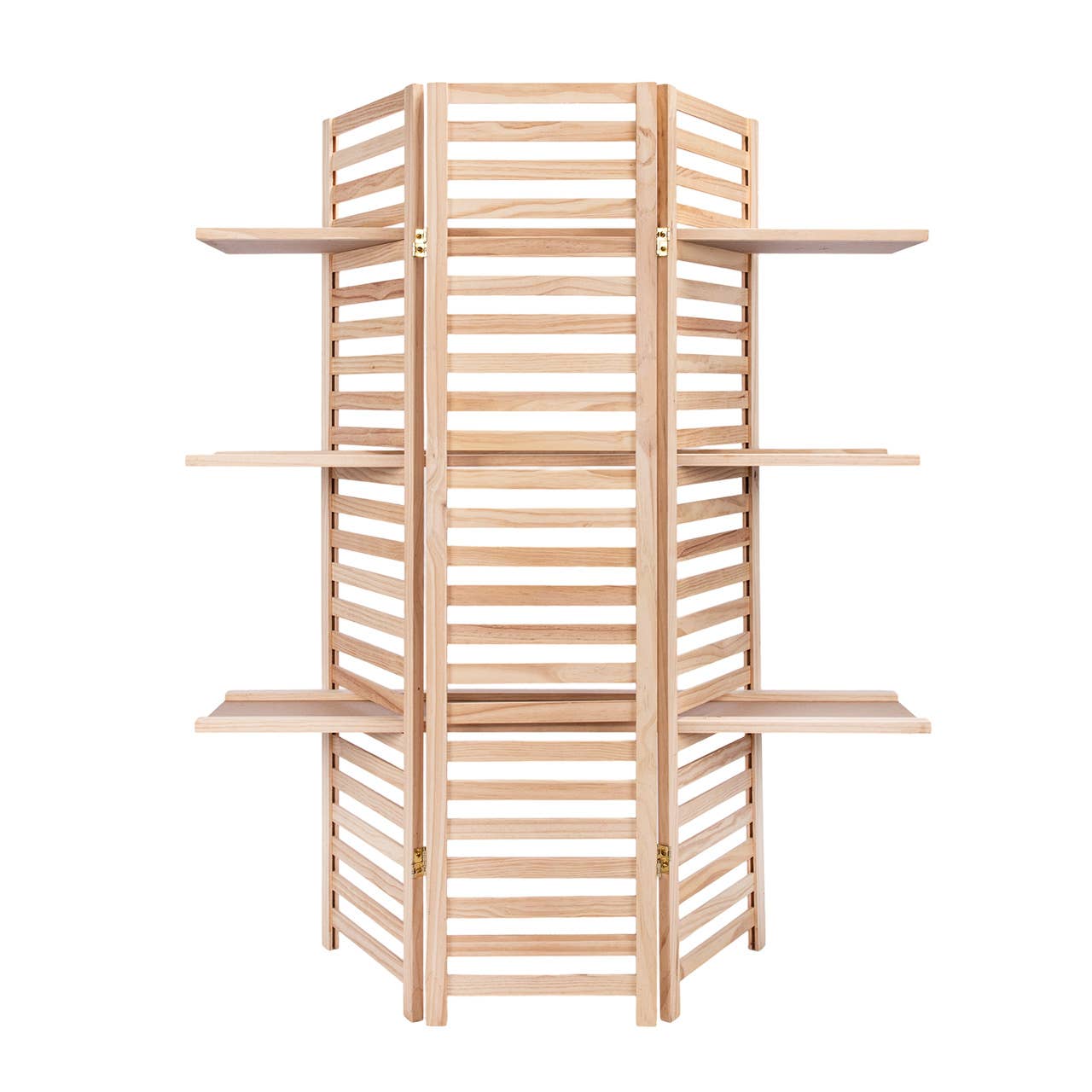 Store Supply Warehouse - Wholesale Retailer Display - Kids & Baby - 3-Panel Wood Display With 3 Shelves 9