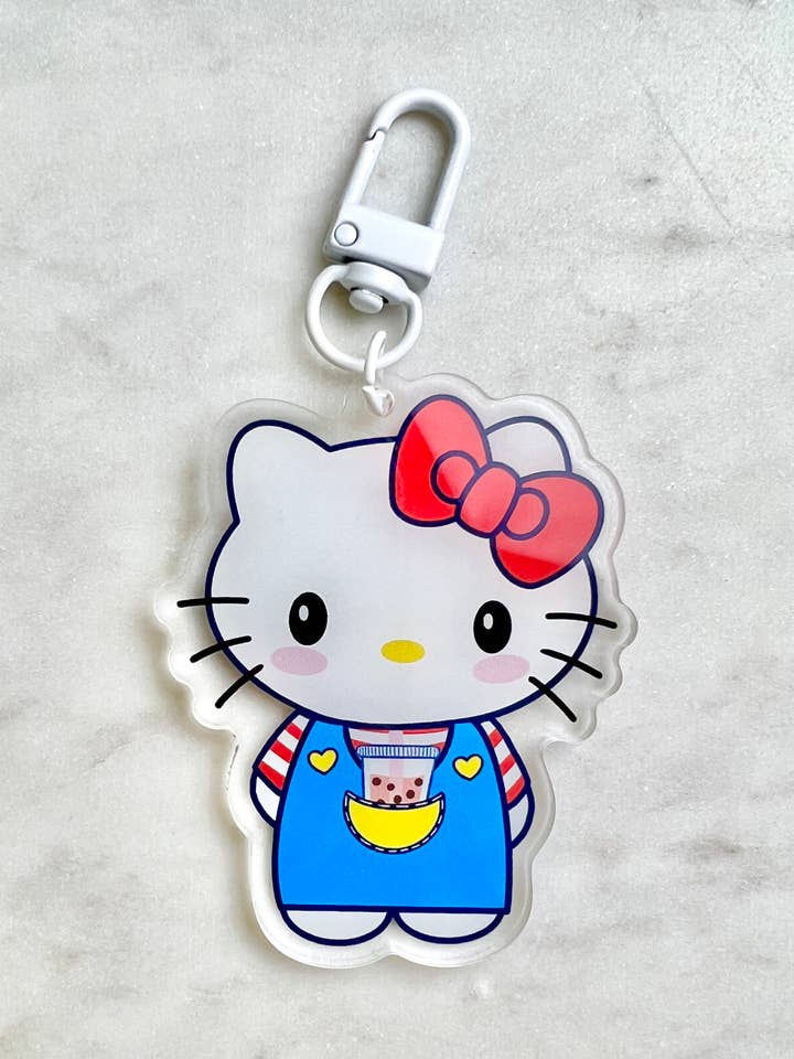 Hello Kitty Boba Keychain - Hello Kitty Keychain for wholesale by Choodaloo