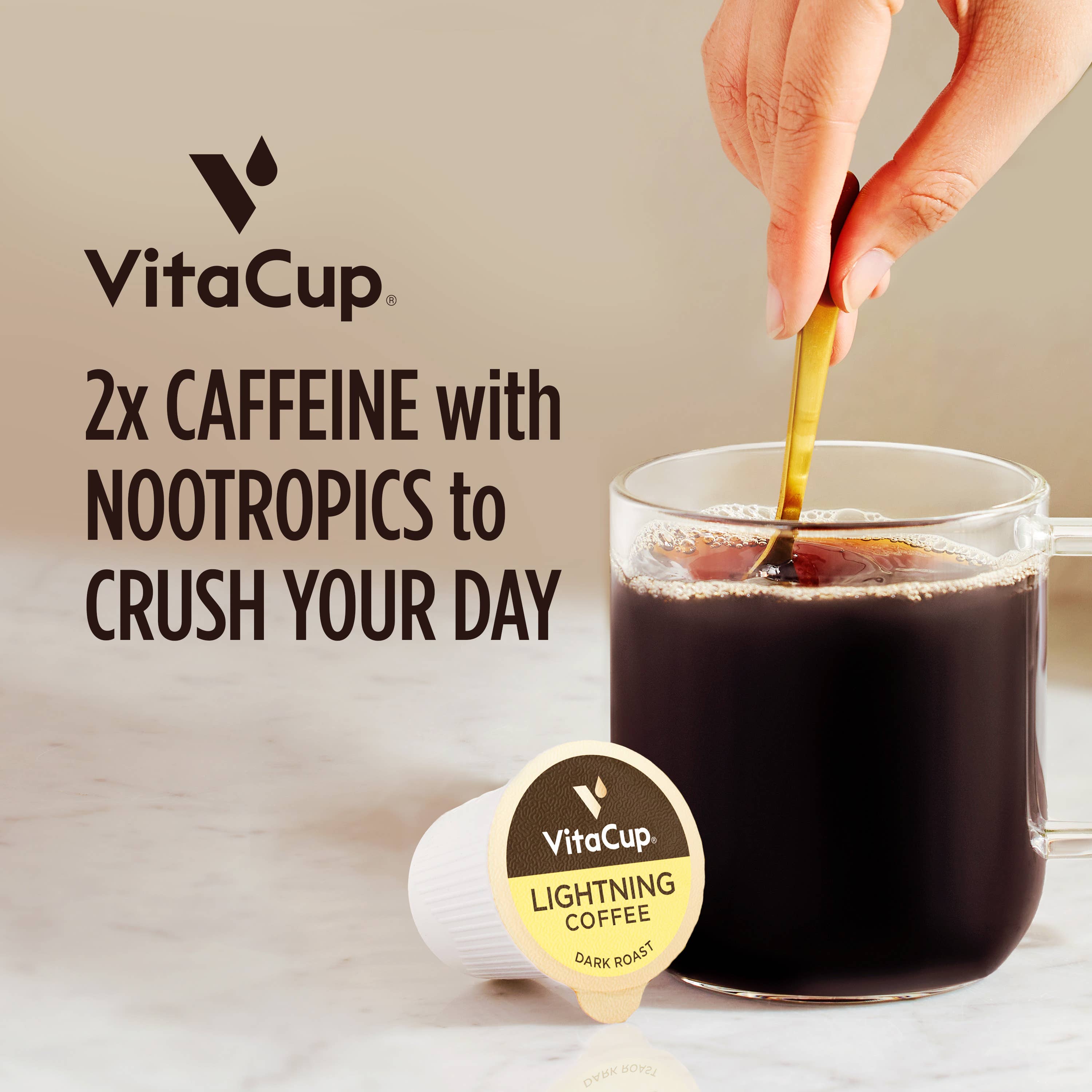 VitaCup - Wholesale Ground Coffee - 16ct Lightning Blend Coffee Pods1