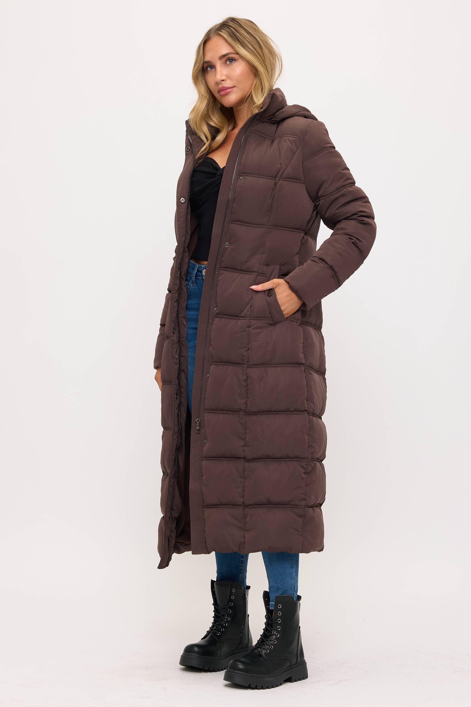 Coalition Apparel Inc - Vendita all'ingrosso Piumino - Donna - CLANP0113: Cappotto con Cappuccio Skyline Elite4