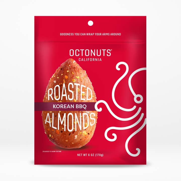 Korean BBQ Dry Roasted Almonds 6oz for wholesale by Octonuts California