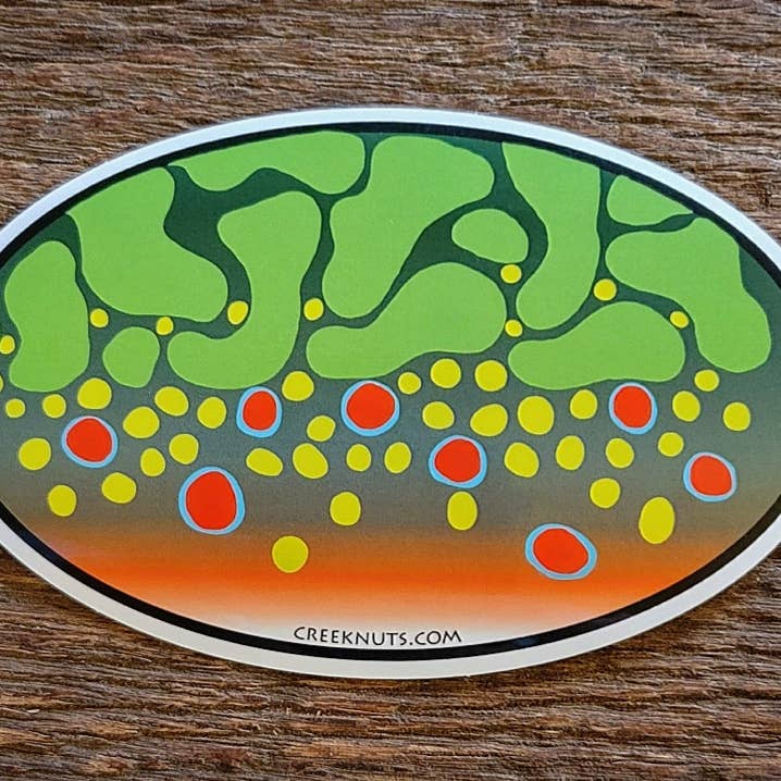 Brook Trout Skin Sticker for wholesale by creeknuts.com