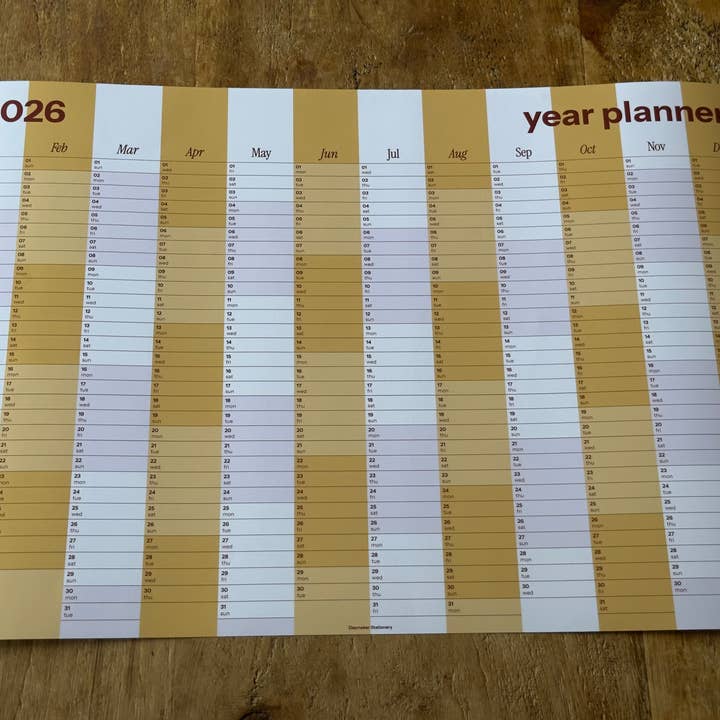 Daymaker Stationery - Wholesale Planner - 2026 Year Planner 'Lilac & Ochre'5