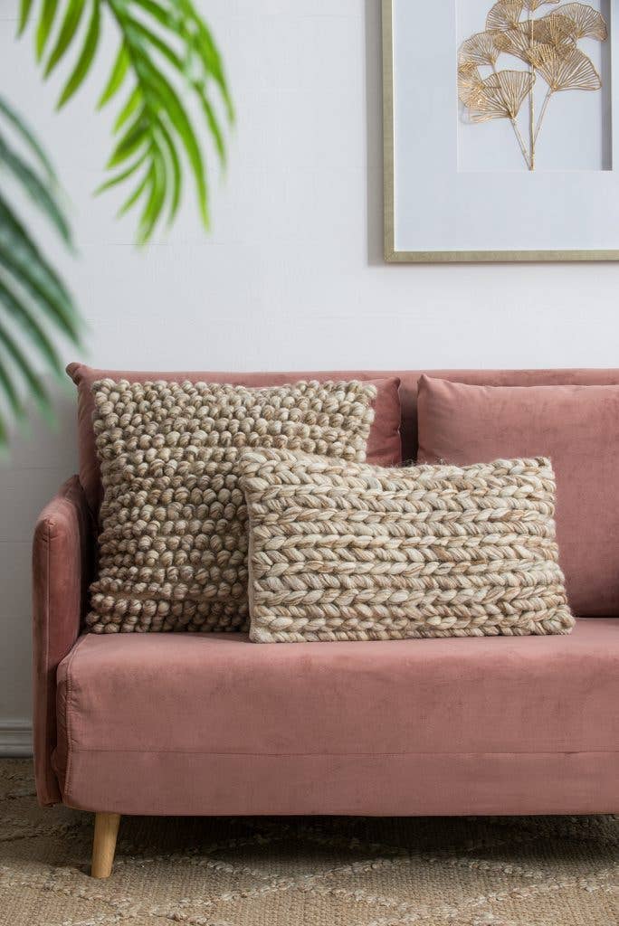 A&B Home Group Inc. - Wholesale Throw/Decorative Pillow - 20x20" Hand Woven Pillow - Beige7