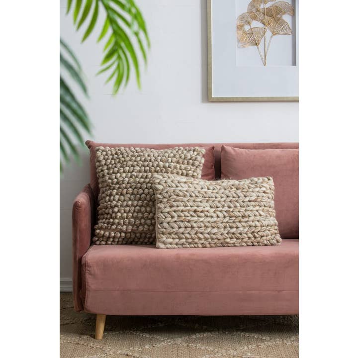 A&B Home Group Inc. - Wholesale Throw/Decorative Pillow - 20x20" Hand Woven Pillow - Beige7