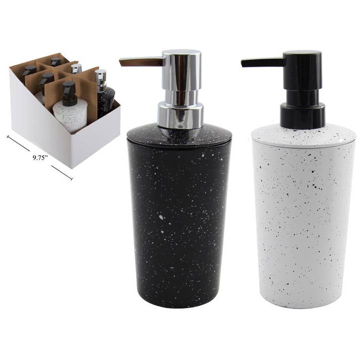 Bodico, Enamel Soap/Lotion Pump Black&White, metal, 6/pdq for wholesale by Bodico