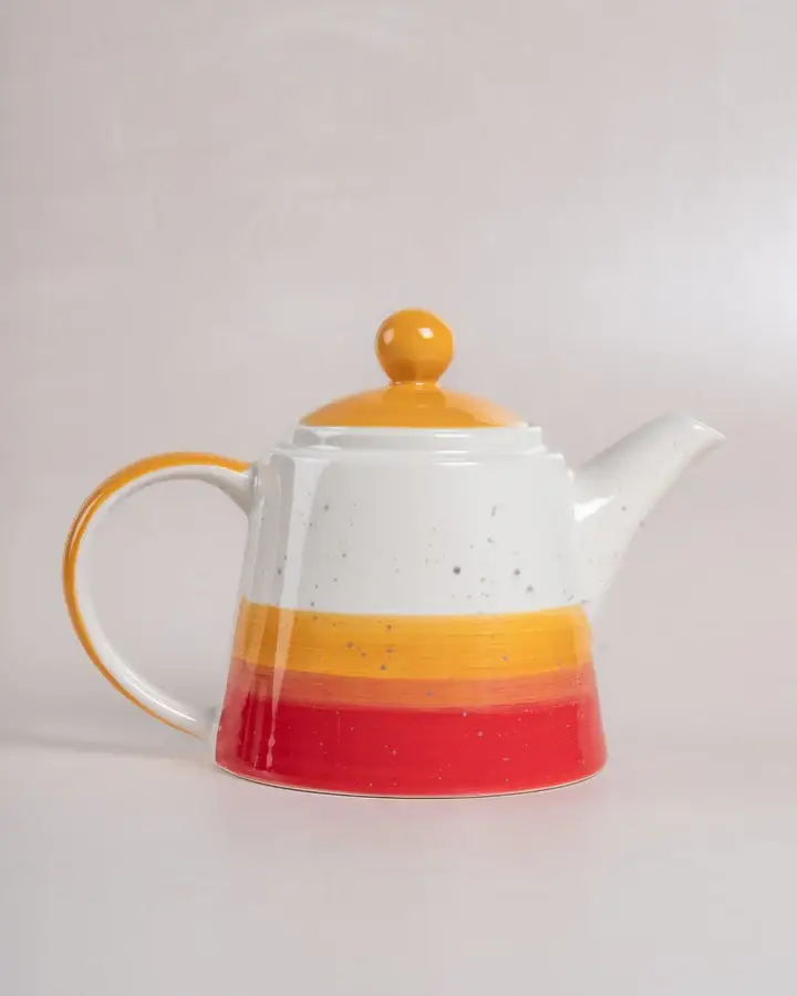 Casa Amarosa - Wholesale Tea Set - Handpainted Ceramic Tea for One, Multi- 7.4 x 6.6 x 5.11Inch2