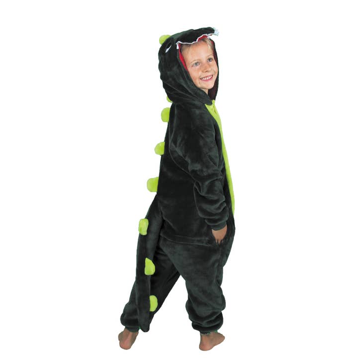 COSTUME DA DINOSAURO KIGURUMI VERDE PER BAMBINI DAI 4/6 ANNI per la vendita all'ingrosso da parte di Party Pro