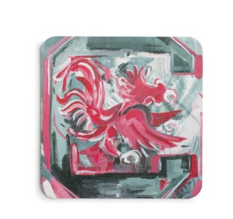 Brandon Art Co - Wholesale Coasters - South Carolina Gamecocks USC Water-Resistant Glazed Coasters