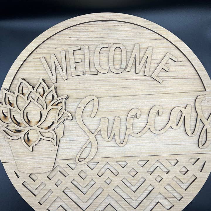 Welcome Succas Door Hanger #1 DiY for wholesale by Kate's Blanks